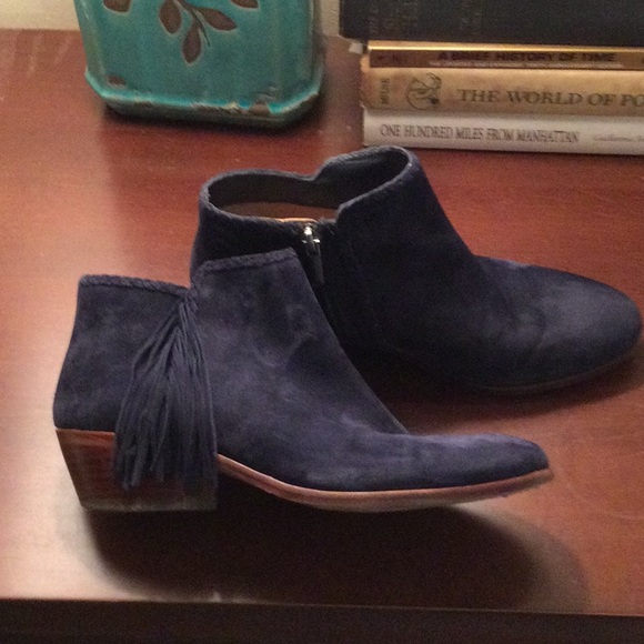 Cowboy Suede Fringe Ankle boots - Picture 2 of 7